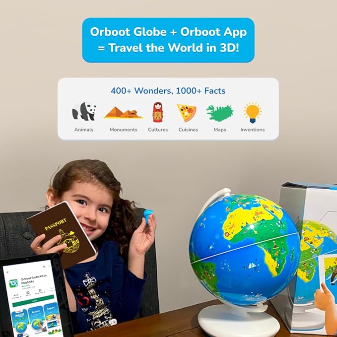 Smart Educational Globe for Kids, Interactive AR Toy, Ideal for Preschool Learning