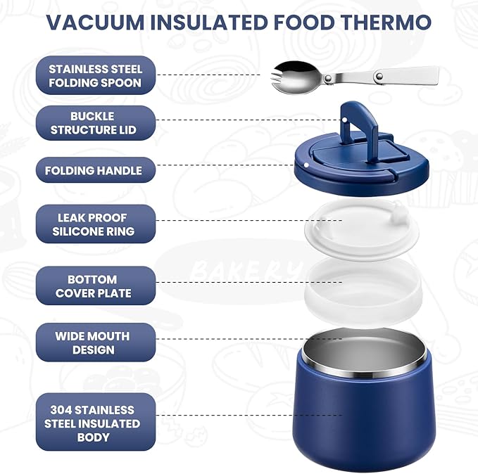 Soup Thermo for Hot Food Kids 14oz Lunch Containers