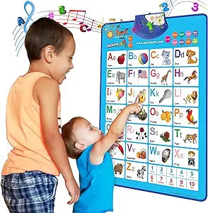 Just Smarty Alphabet Wall Chart for Toddlers 1-3 | ABCs & 123s Kids Learning Toy