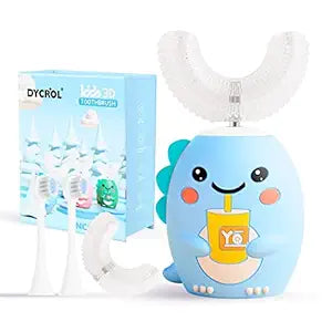 Kids U Shaped Electric Toothbrush with 4 Brush Heads, Sonic Toothbrush Kids with 5 Modes