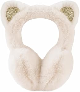 Peecabe Winter Kids Earmuffs Warm Girl Ear Muffs For Toddler Kid Children Earmuff with Cat Ears