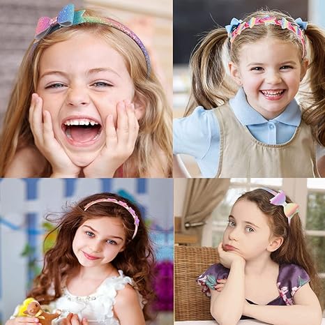 Girls Headbands Glitter Kids Headbands Bow/Heart/Star Headbands