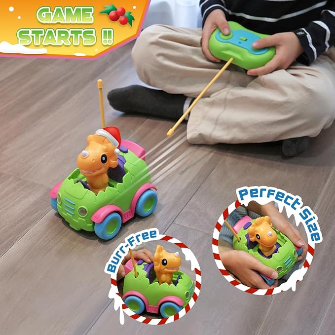 Nueplay Remote Control Car for Toddler Age 2 3 4 5, Electric RC Car Toys with Light & Music.